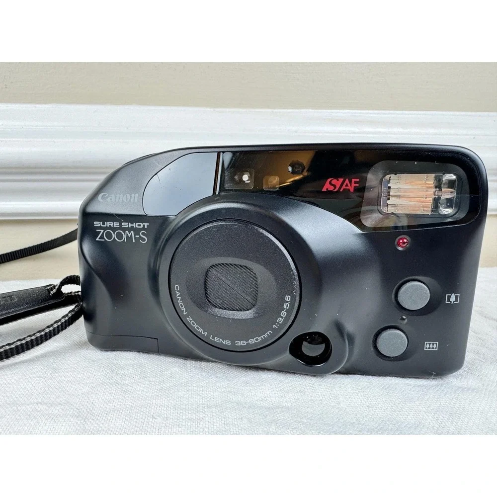Canon Sure Shot Zoom-S 35mm Film Camera 38-60mm f/3.8-5.6 Lens Black Vintage